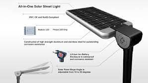 Brtree LED Solar Street-12 Wz li-jōnowo Baterijo i 20w Solar Panel-州纵横-techno...